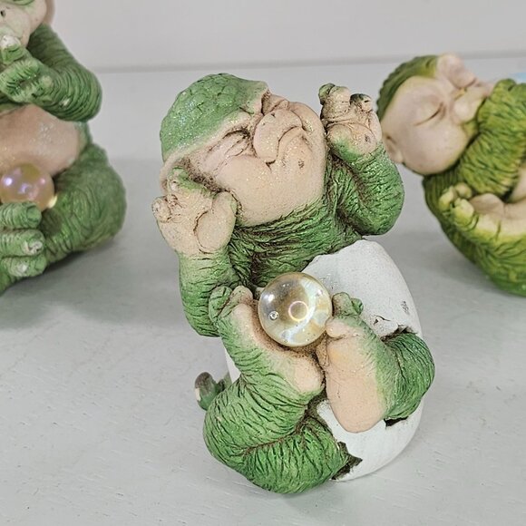 Vintage Marty Dragon Keep Baby Dragon Figurines Set Of 3 FLAWS AS IS - Picture 2 of 16